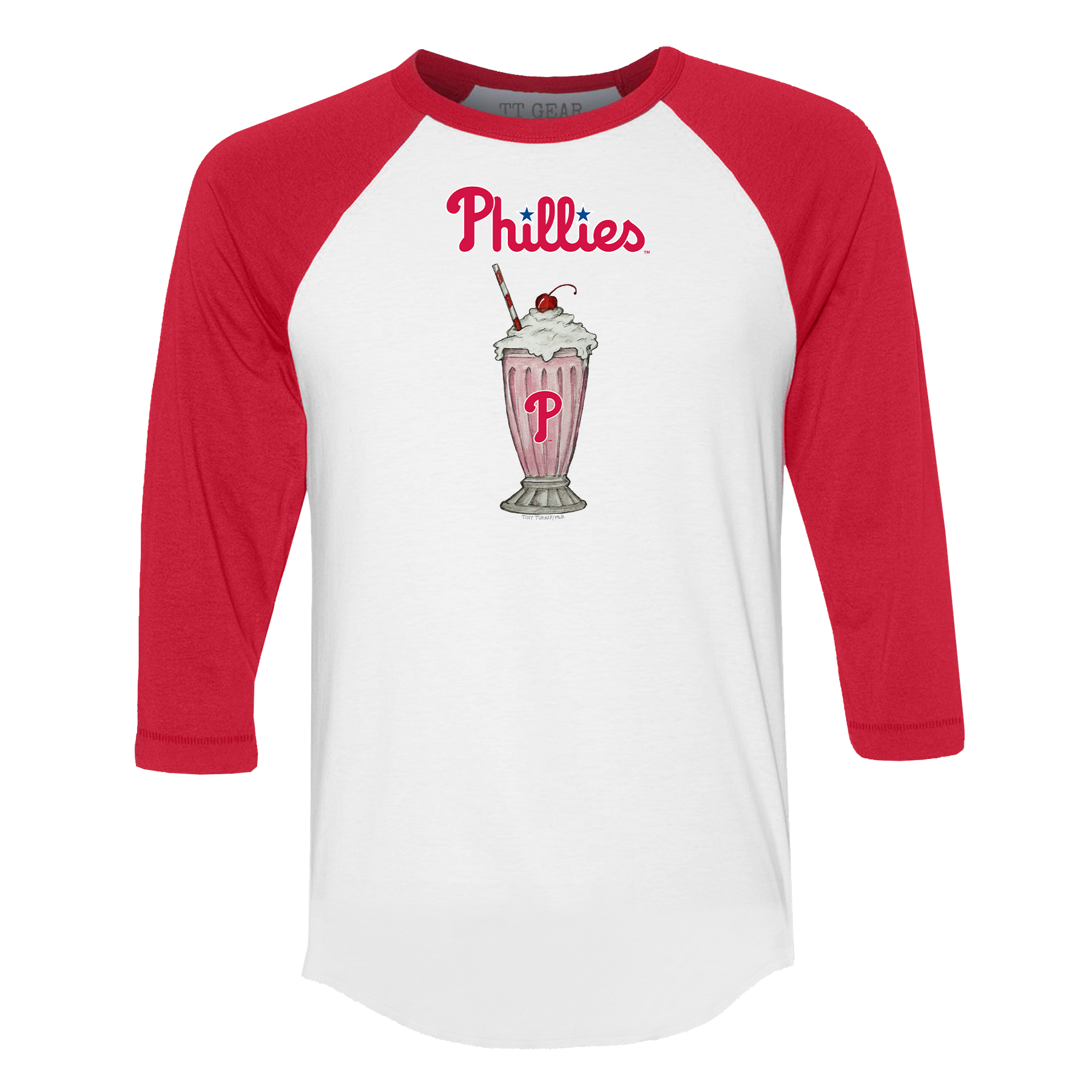 Philadelphia Phillies Milkshake 3/4 Red Sleeve Raglan