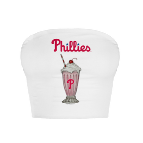 Philadelphia Phillies Milkshake Crop Tube Top