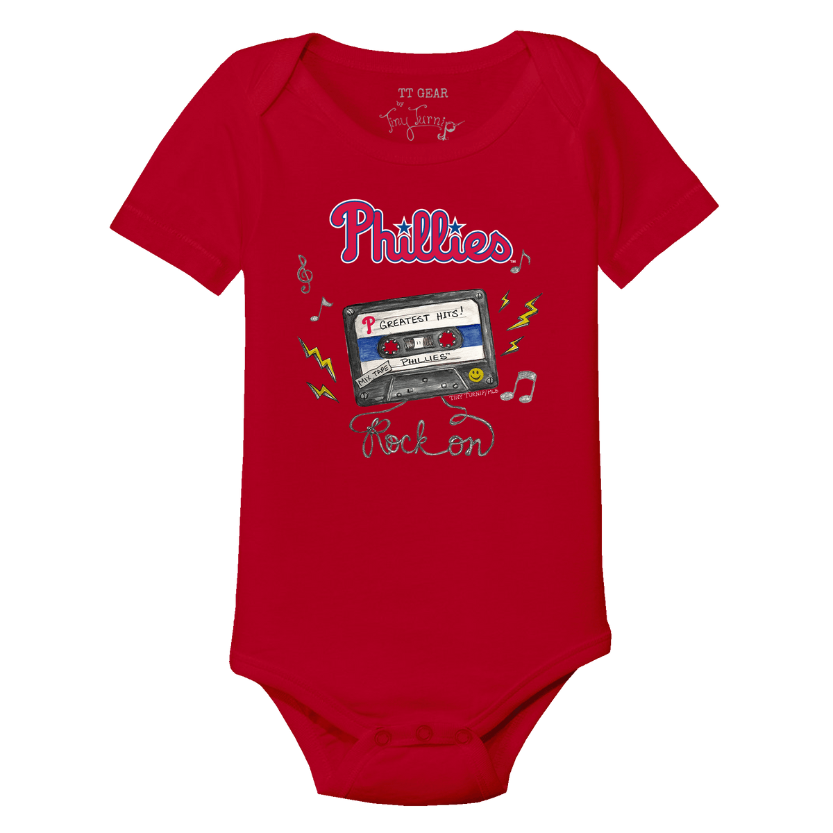 Philadelphia Phillies Mixtape Short Sleeve Snapper - Tiny Turnip