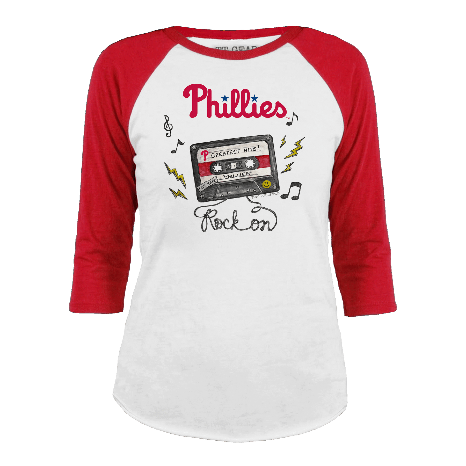 Philadelphia Phillies Mixtape 3/4 Red Sleeve Raglan