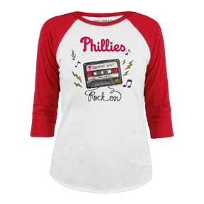 Philadelphia Phillies Mixtape 3/4 Red Sleeve Raglan