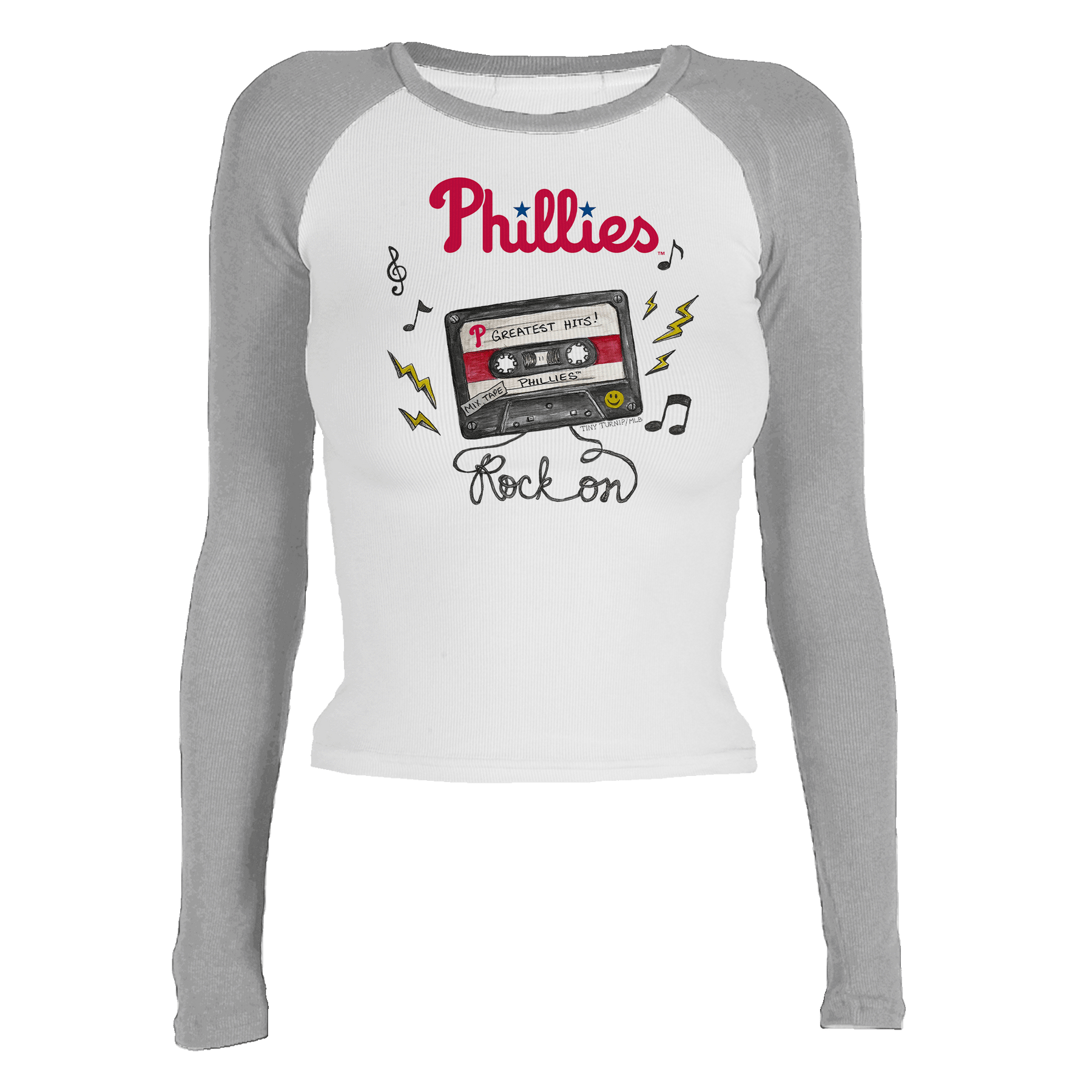 Philadelphia Phillies Mixtape Roxy Raglan Long Sleeve