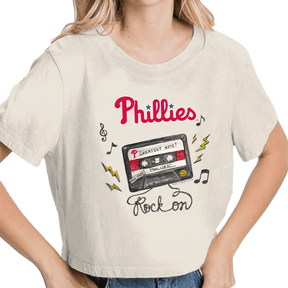 Philadelphia Phillies Mixtape Vintage Crop Tee - Tiny Turnip