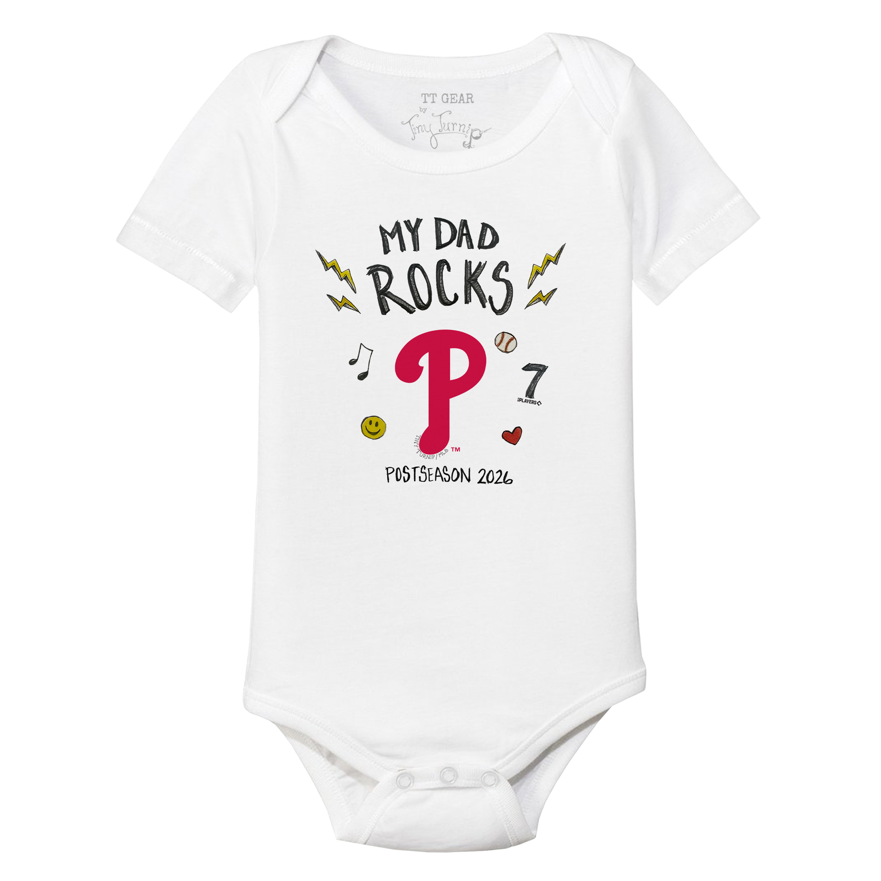 VIP Philadelphia Phillies Postseason '26 Short Sleeve Snapper - Tiny Turnip