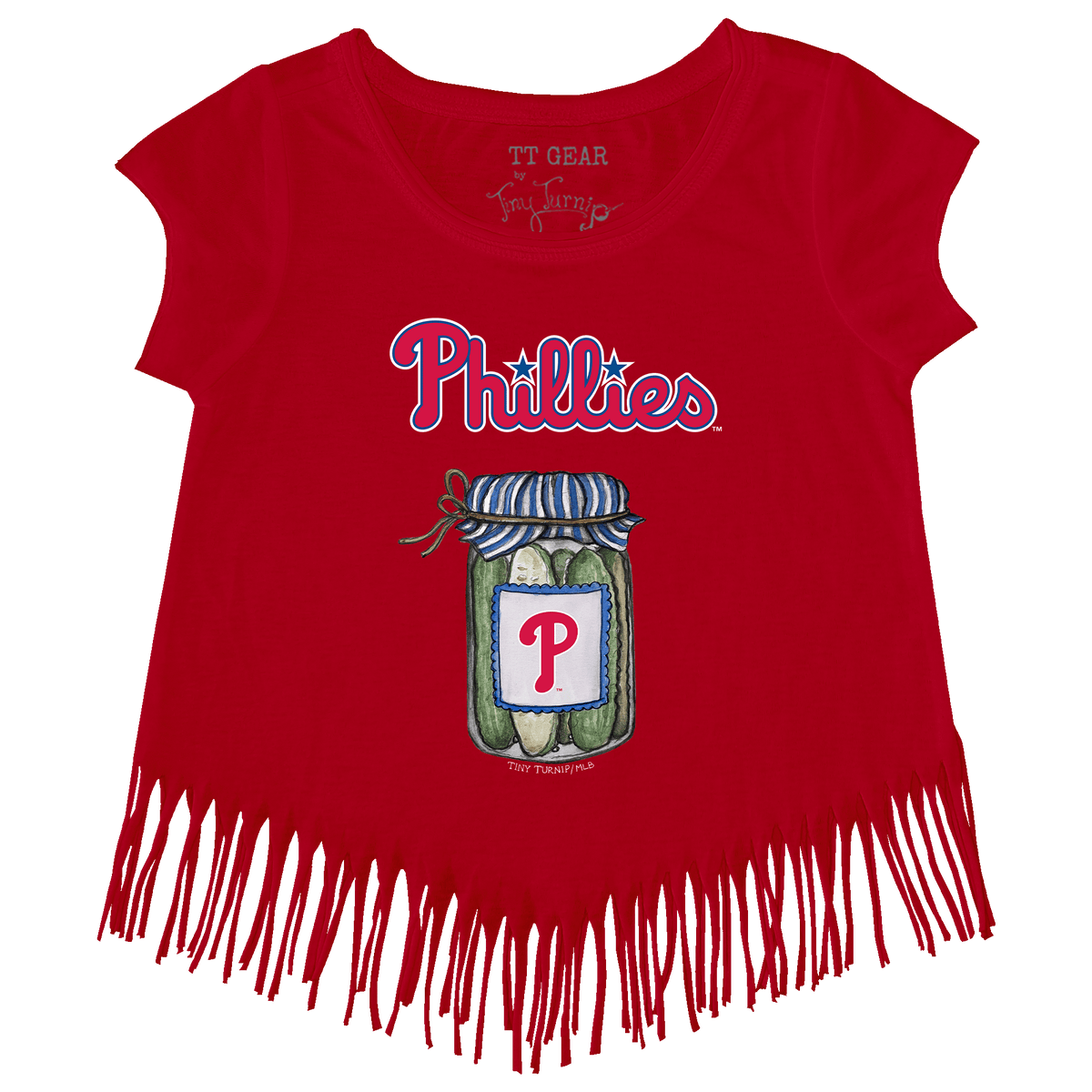 Philadelphia Phillies Pickle Jar Fringe Tee