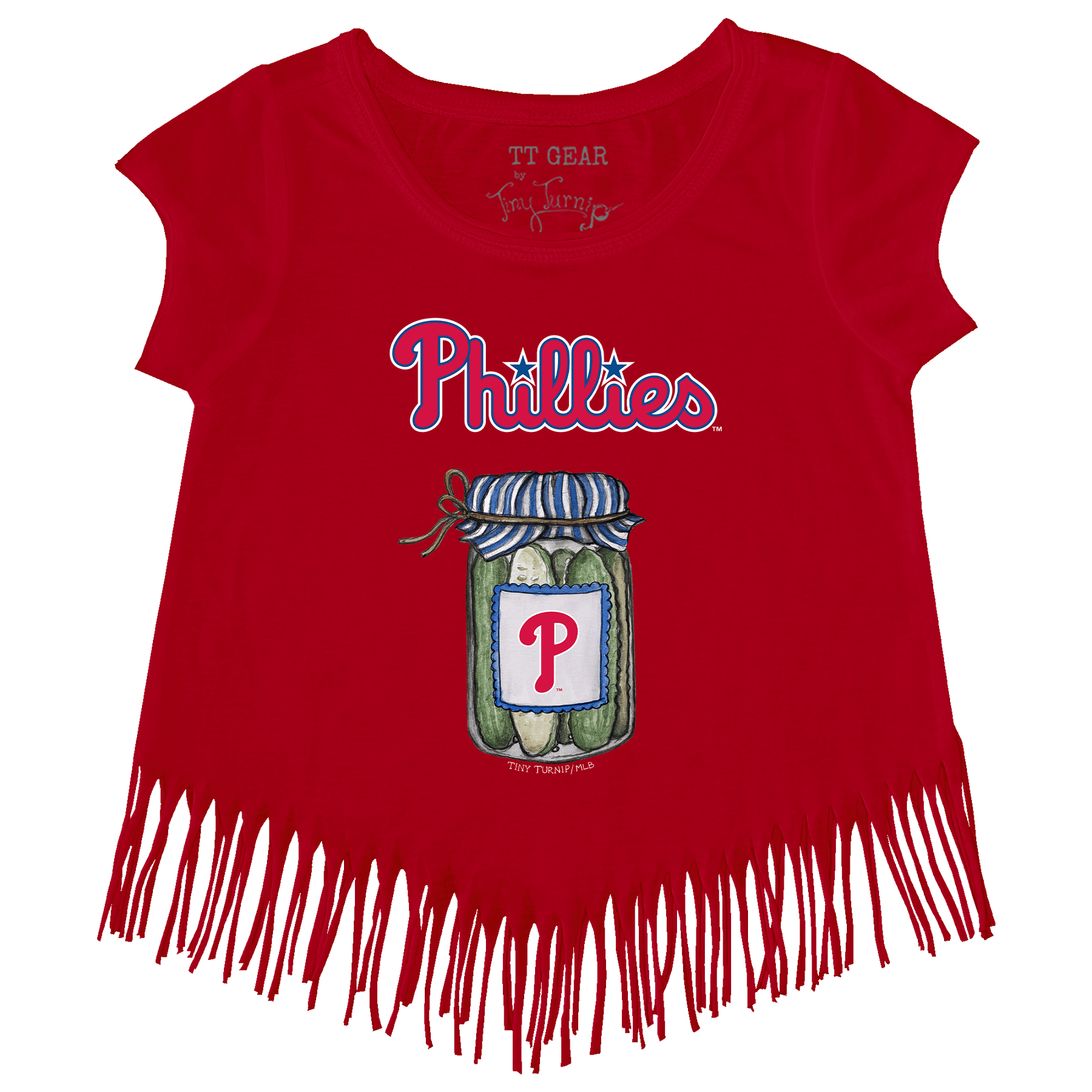 Philadelphia Phillies Pickle Jar Fringe Tee