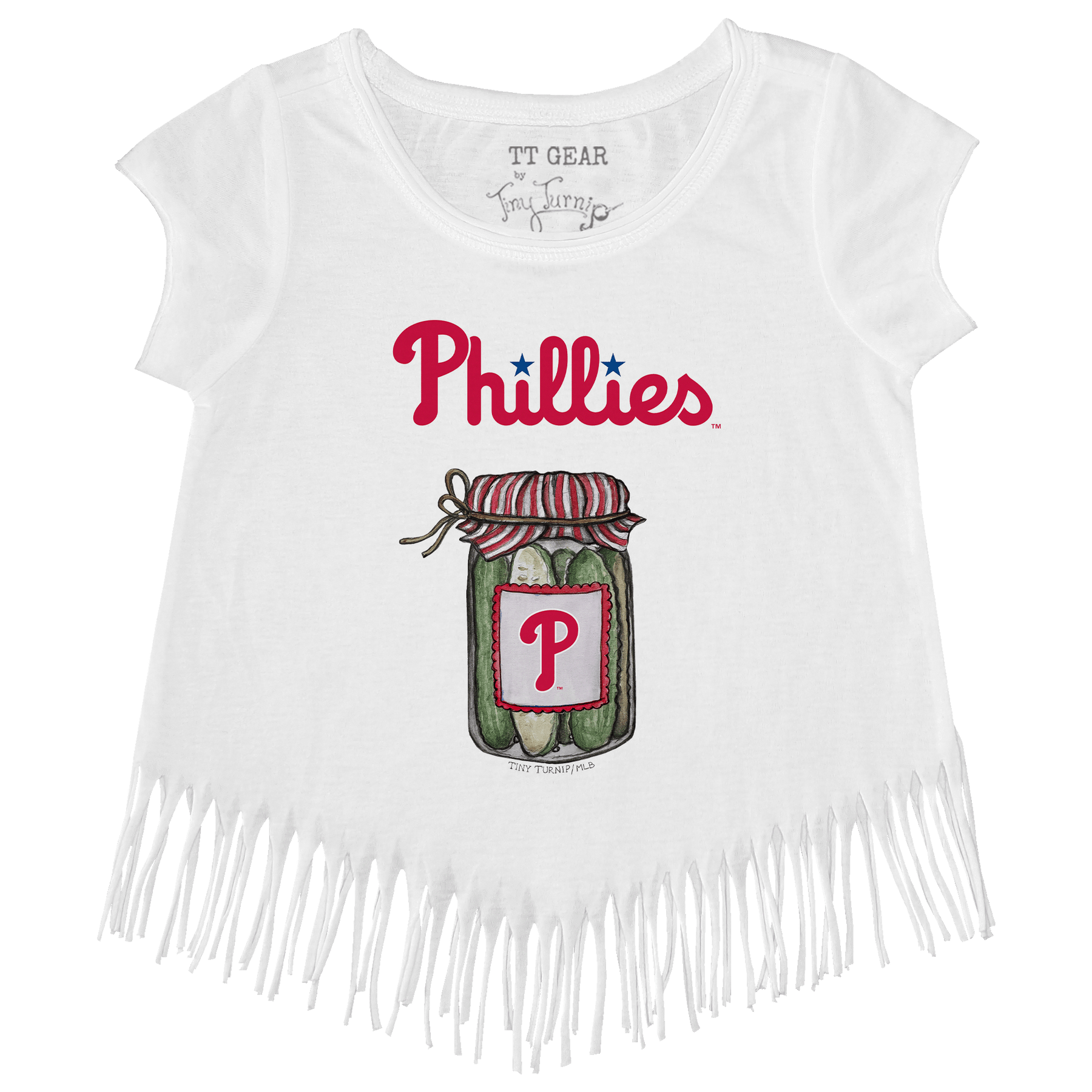 Philadelphia Phillies Pickle Jar Fringe Tee