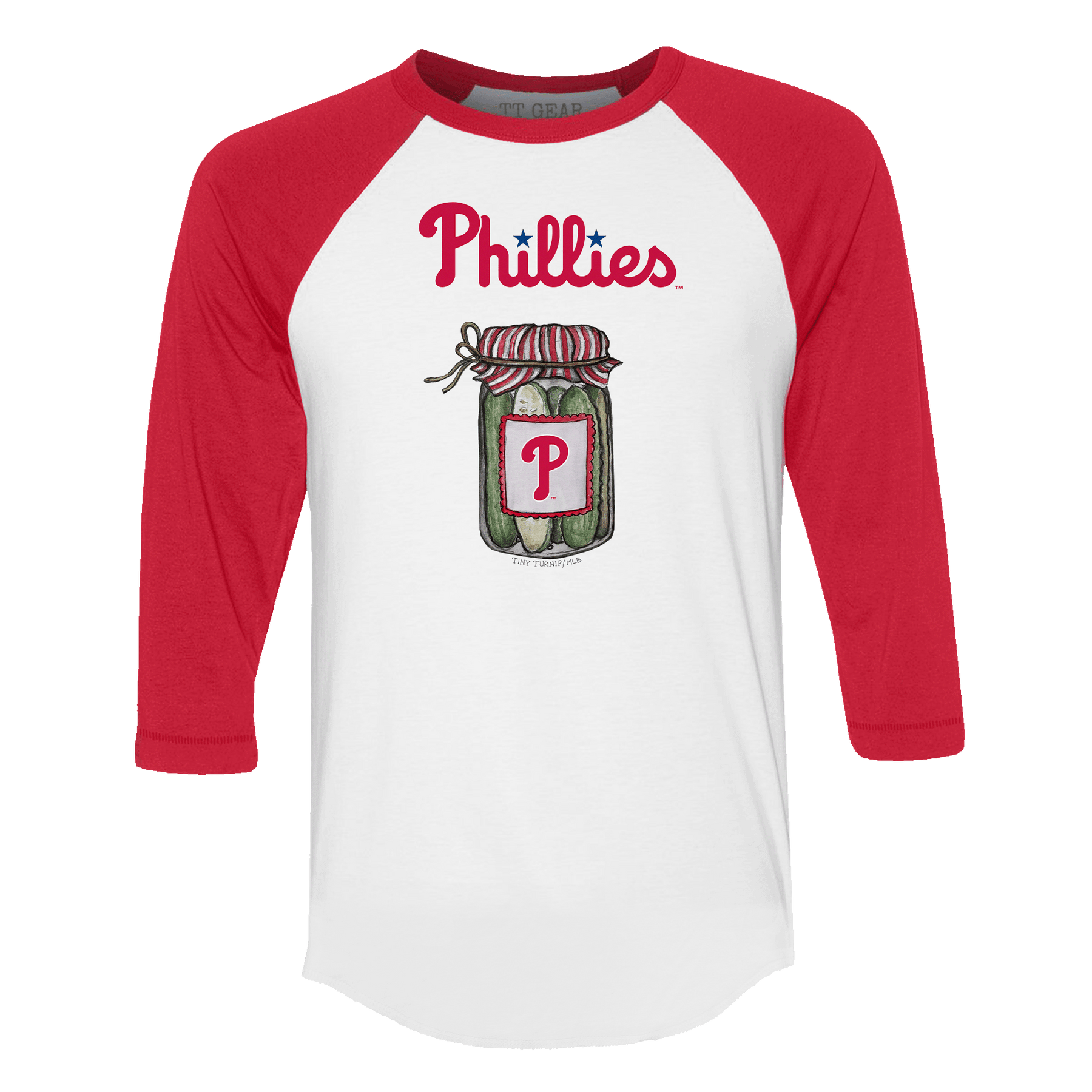 Philadelphia Phillies Pickle Jar 3/4 Red Sleeve Raglan