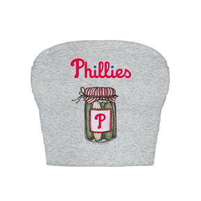 Philadelphia Phillies Pickle Jar Crop Tube Top