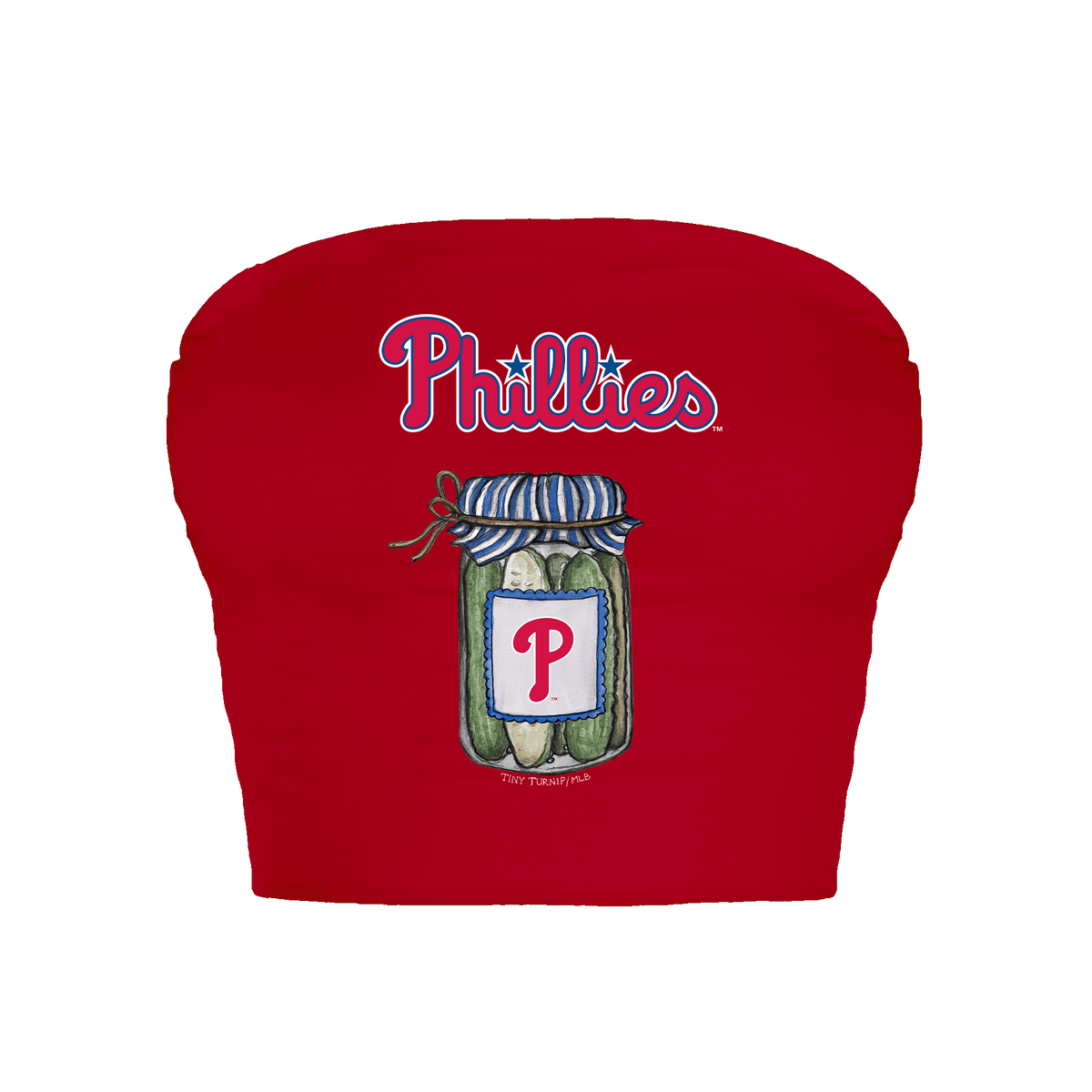 Philadelphia Phillies Pickle Jar Crop Tube Top