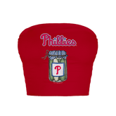 Philadelphia Phillies Pickle Jar Crop Tube Top