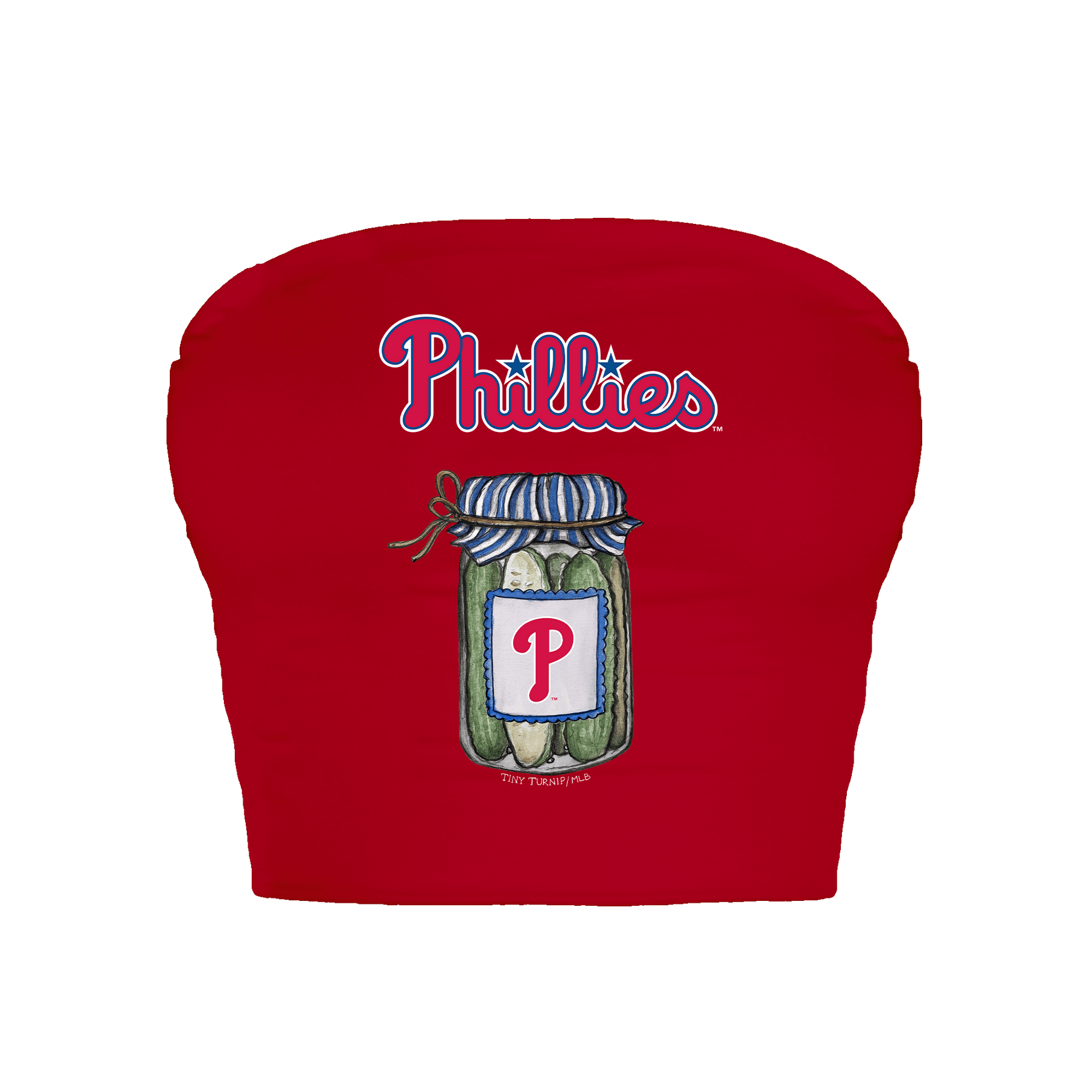 Philadelphia Phillies Pickle Jar Crop Tube Top