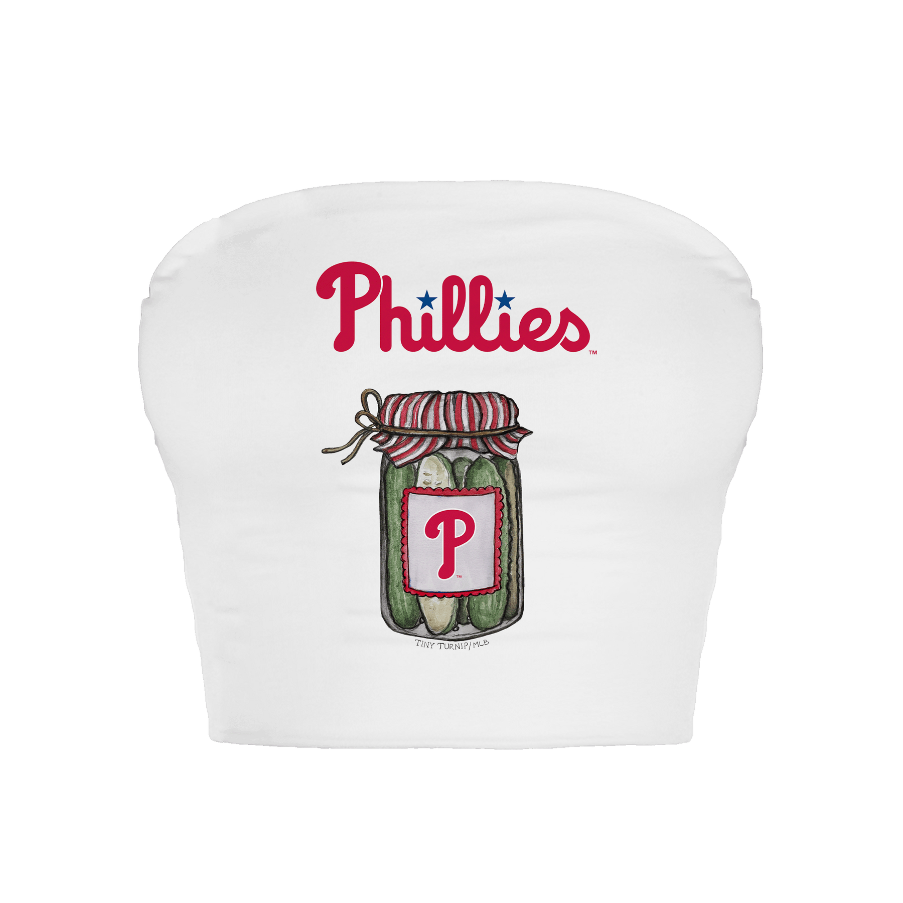 Philadelphia Phillies Pickle Jar Crop Tube Top