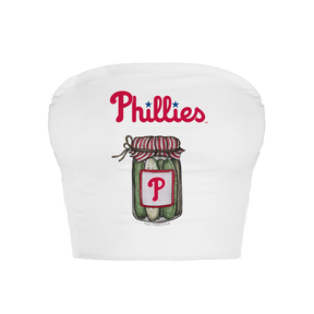 Philadelphia Phillies Pickle Jar Crop Tube Top