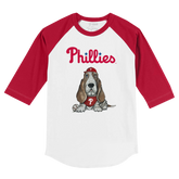 Philadelphia Phillies Puddy 3/4 Red Sleeve Raglan - Tiny Turnip