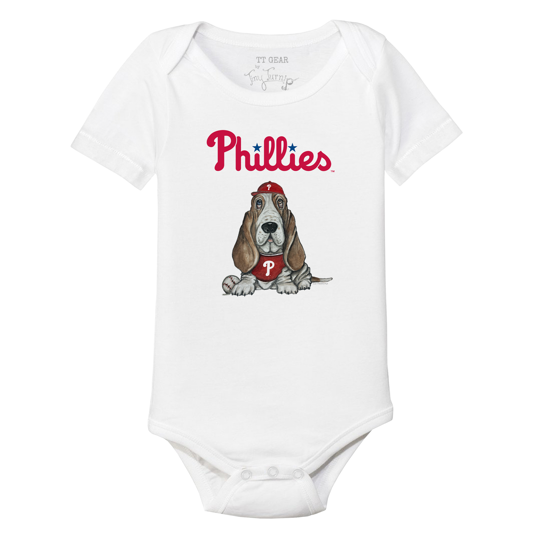 Philadelphia Phillies Puddy Short Sleeve Snapper - Tiny Turnip