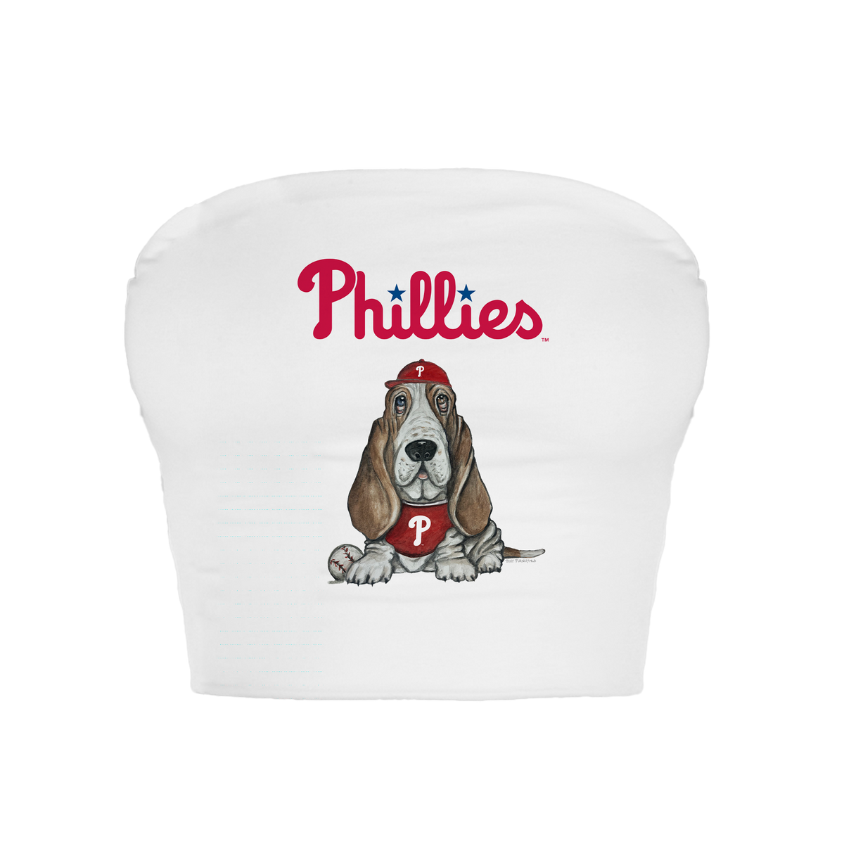 Philadelphia Phillies Puddy Crop Tube Top - Tiny Turnip