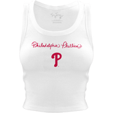 Philadelphia Phillies Logo Script Crop Tank - Tiny Turnip