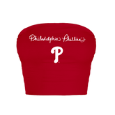 Philadelphia Phillies Logo Script Crop Tube Top