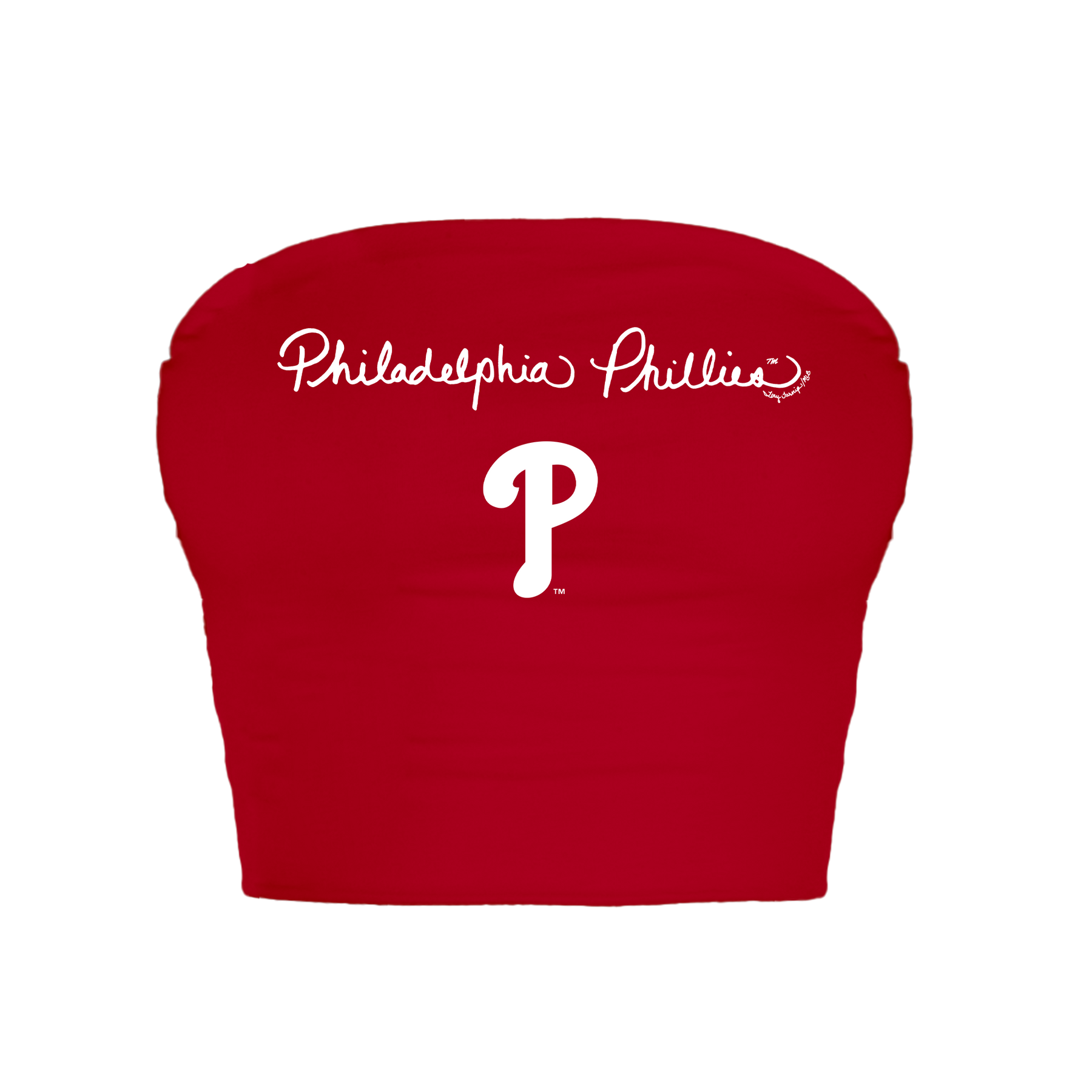 Philadelphia Phillies Logo Script Crop Tube Top