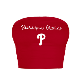 Philadelphia Phillies Logo Script Crop Tube Top