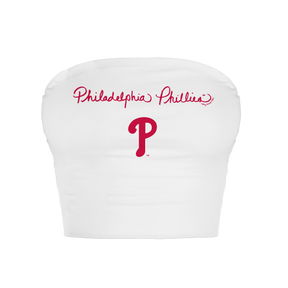 Philadelphia Phillies Logo Script Crop Tube Top