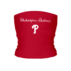 Philadelphia Phillies Logo Script Tube Top - Tiny Turnip