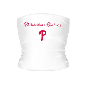 Philadelphia Phillies Logo Script Tube Top - Tiny Turnip