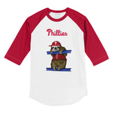 Philadelphia Phillies Sloth 3/4 Red Sleeve Raglan