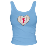 Philadelphia Phillies Baseball Heart Ribbed Tank