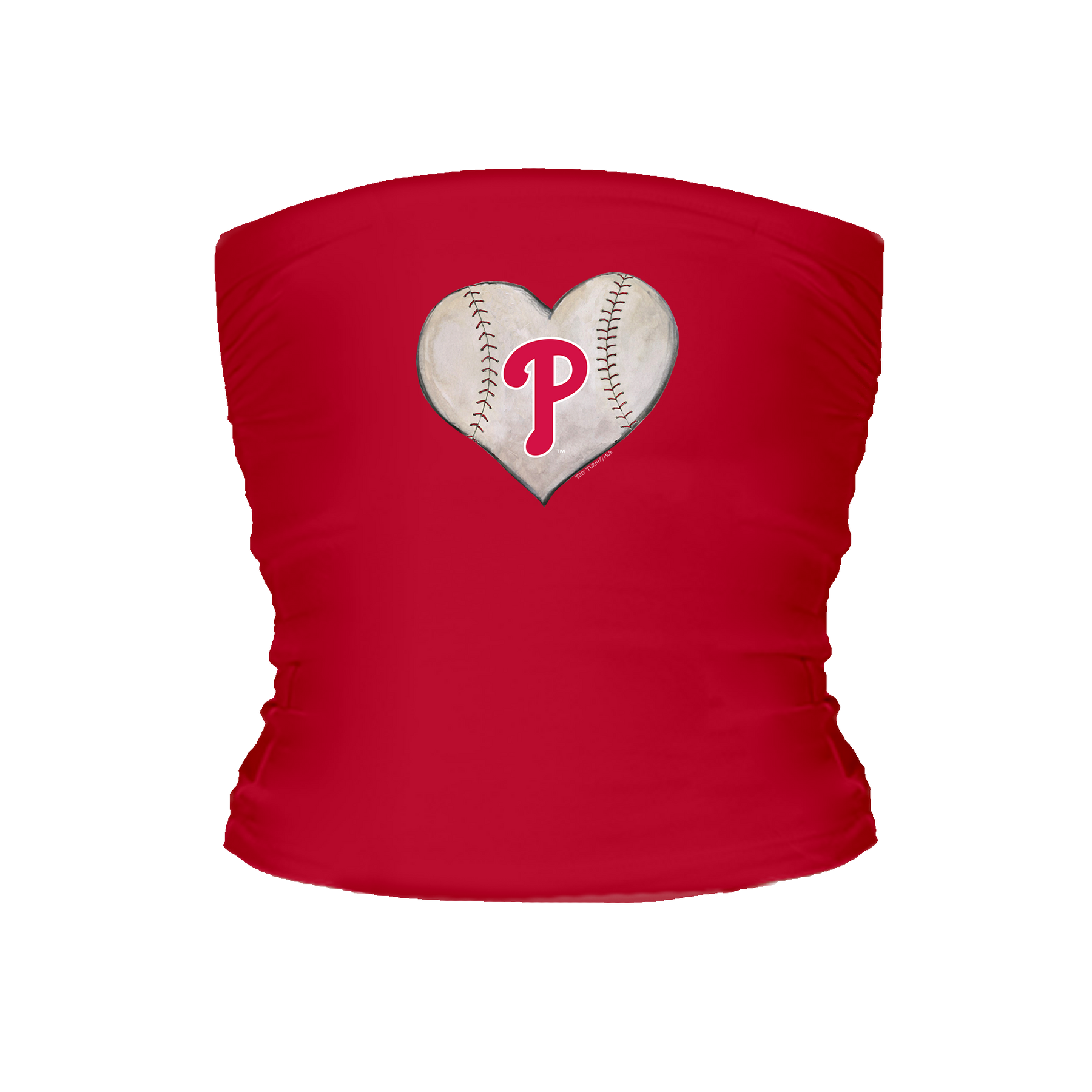Philadelphia Phillies Stitched Heart Tube Top - Tiny Turnip