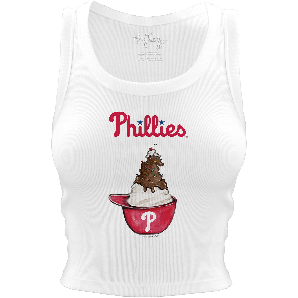 Philadelphia Phillies Sundae Helmet Crop Tank - Tiny Turnip