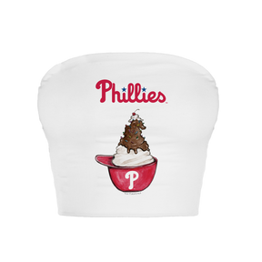 Philadelphia Phillies Sundae Helmet Crop Tube Top - Tiny Turnip