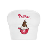 Philadelphia Phillies Sundae Helmet Crop Tube Top - Tiny Turnip