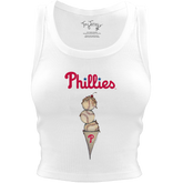 Philadelphia Phillies Triple Scoop Crop Tank - Tiny Turnip