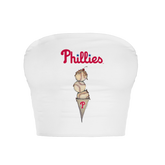 Philadelphia Phillies Triple Scoop Crop Tube Top