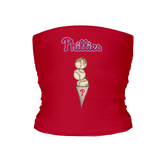 Philadelphia Phillies Triple Scoop Tube Top - Tiny Turnip
