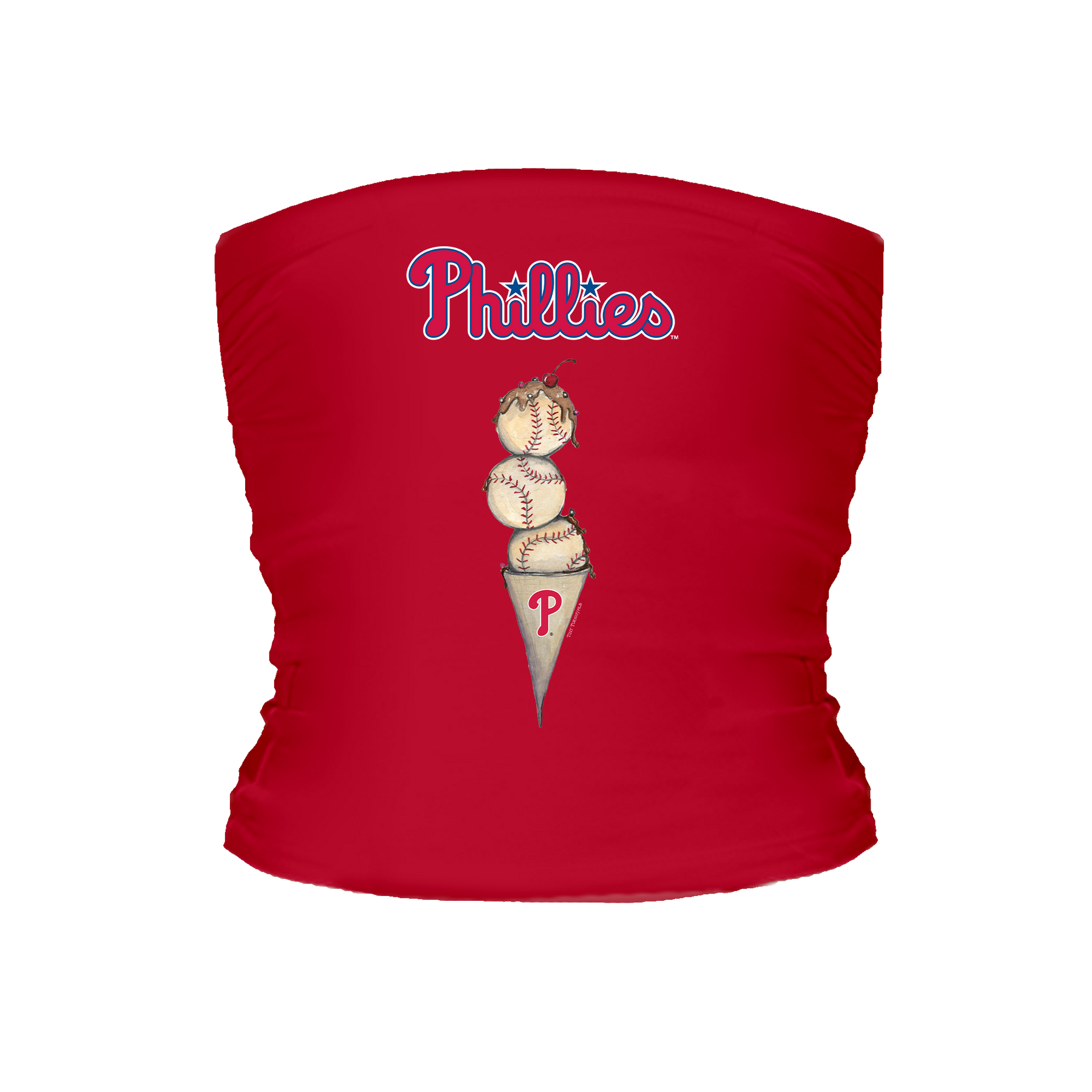 Philadelphia Phillies Triple Scoop Tube Top - Tiny Turnip