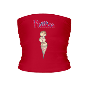 Philadelphia Phillies Triple Scoop Tube Top - Tiny Turnip