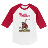 Philadelphia Phillies Velociraptor 3/4 Red Sleeve Raglan