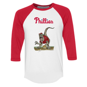 Philadelphia Phillies Velociraptor 3/4 Red Sleeve Raglan