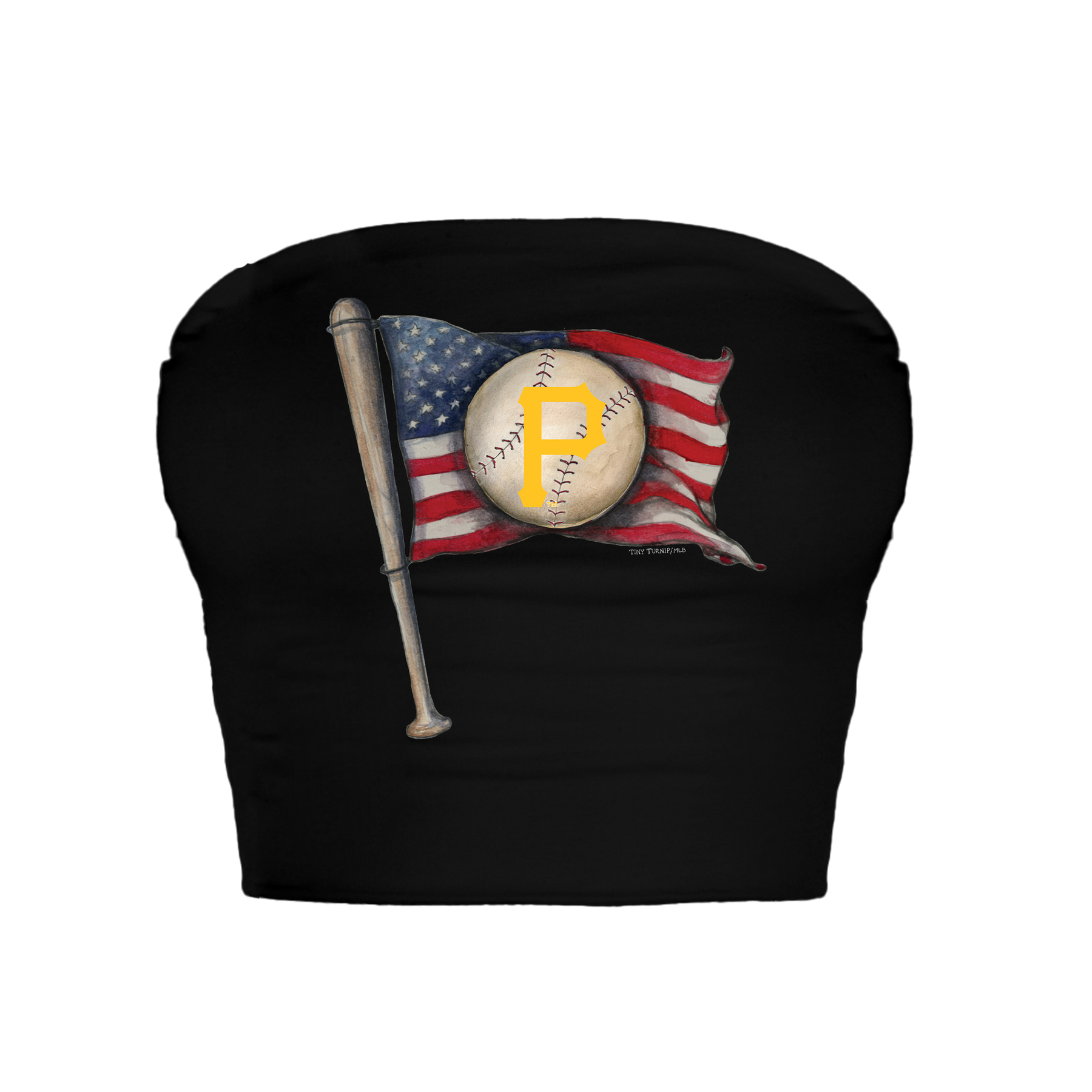 Pittsburgh Pirates Baseball Flag Crop Tube Top