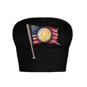 Pittsburgh Pirates Baseball Flag Crop Tube Top