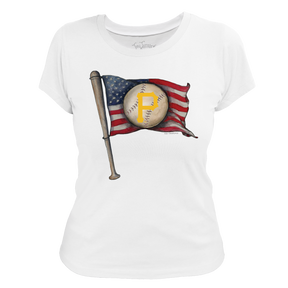 Pittsburgh Pirates Baseball Flag Women's Tee Shirt