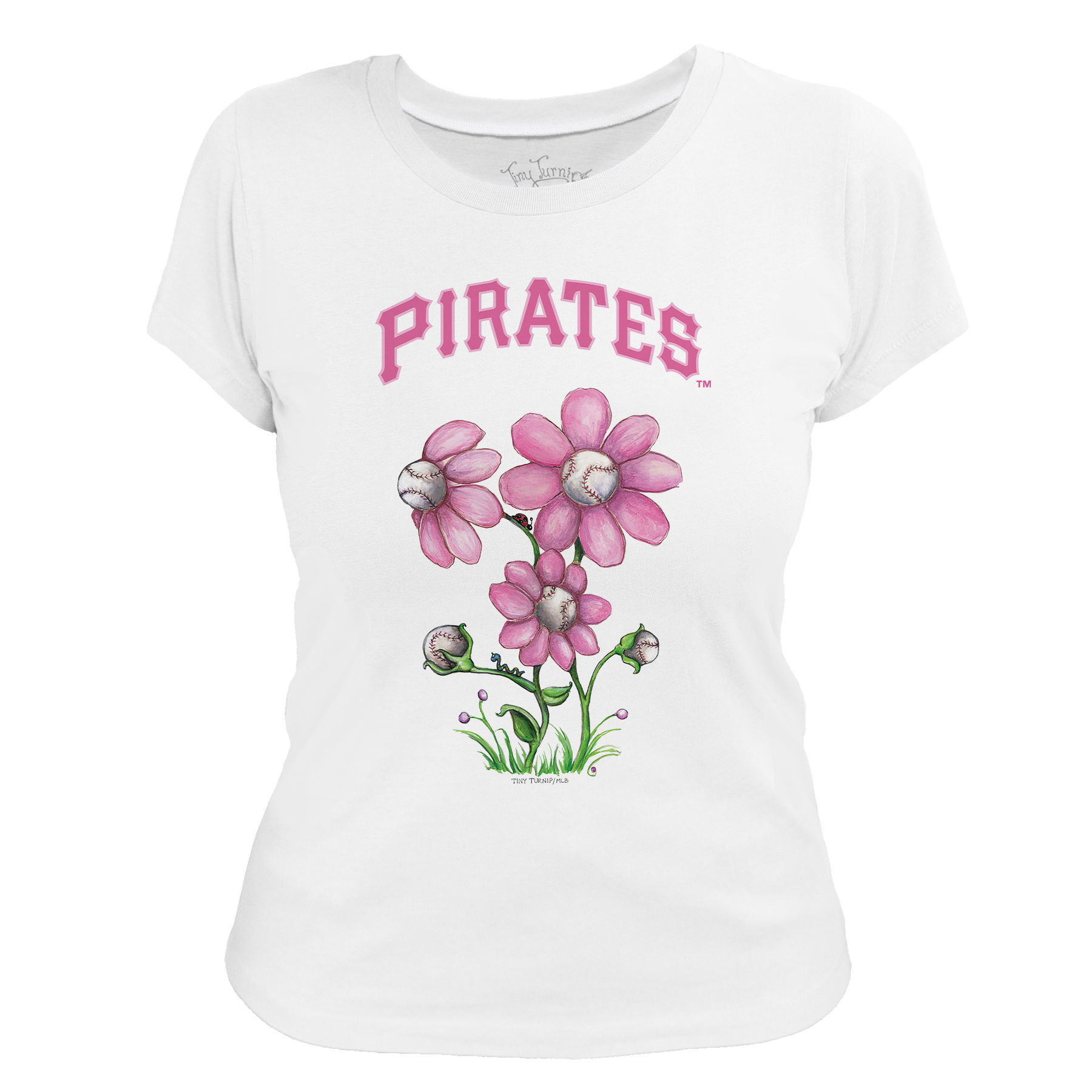 Pittsburgh Pirates Blooming Baseballs Tee Shirt