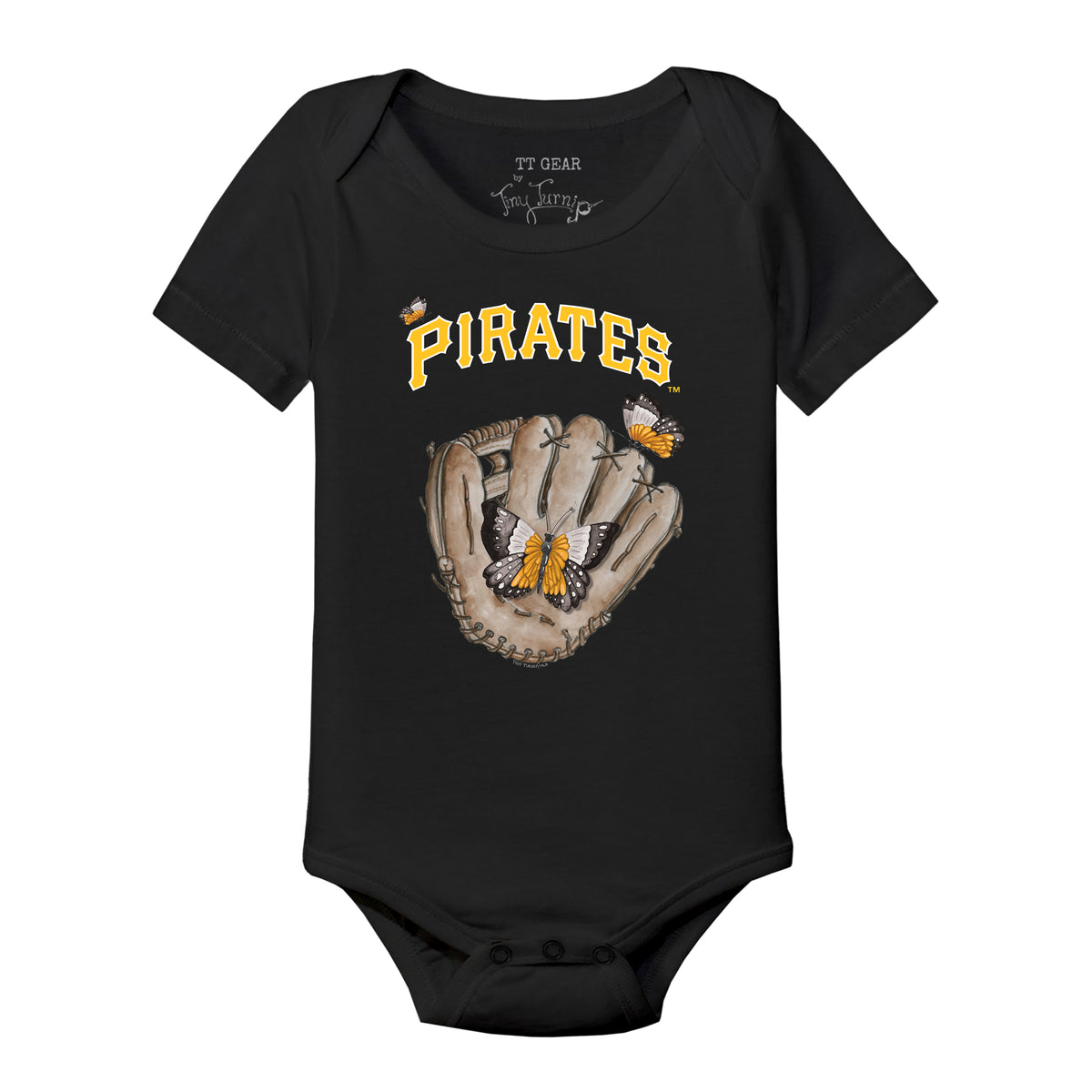 Pittsburgh Pirates Butterfly Glove Short Sleeve Snapper