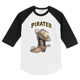 Pittsburgh Pirates Cowboy Boot 3/4 Black Sleeve Raglan