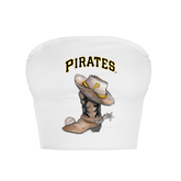 Pittsburgh Pirates Cowboy Boot Crop Tube Top