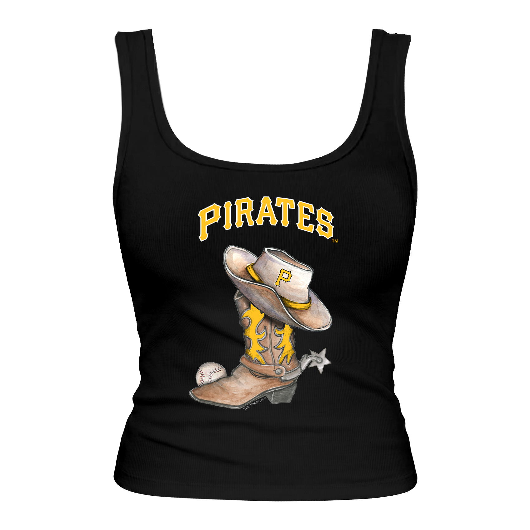 Pittsburgh Pirates Cowboy Boot Emmy Tank
