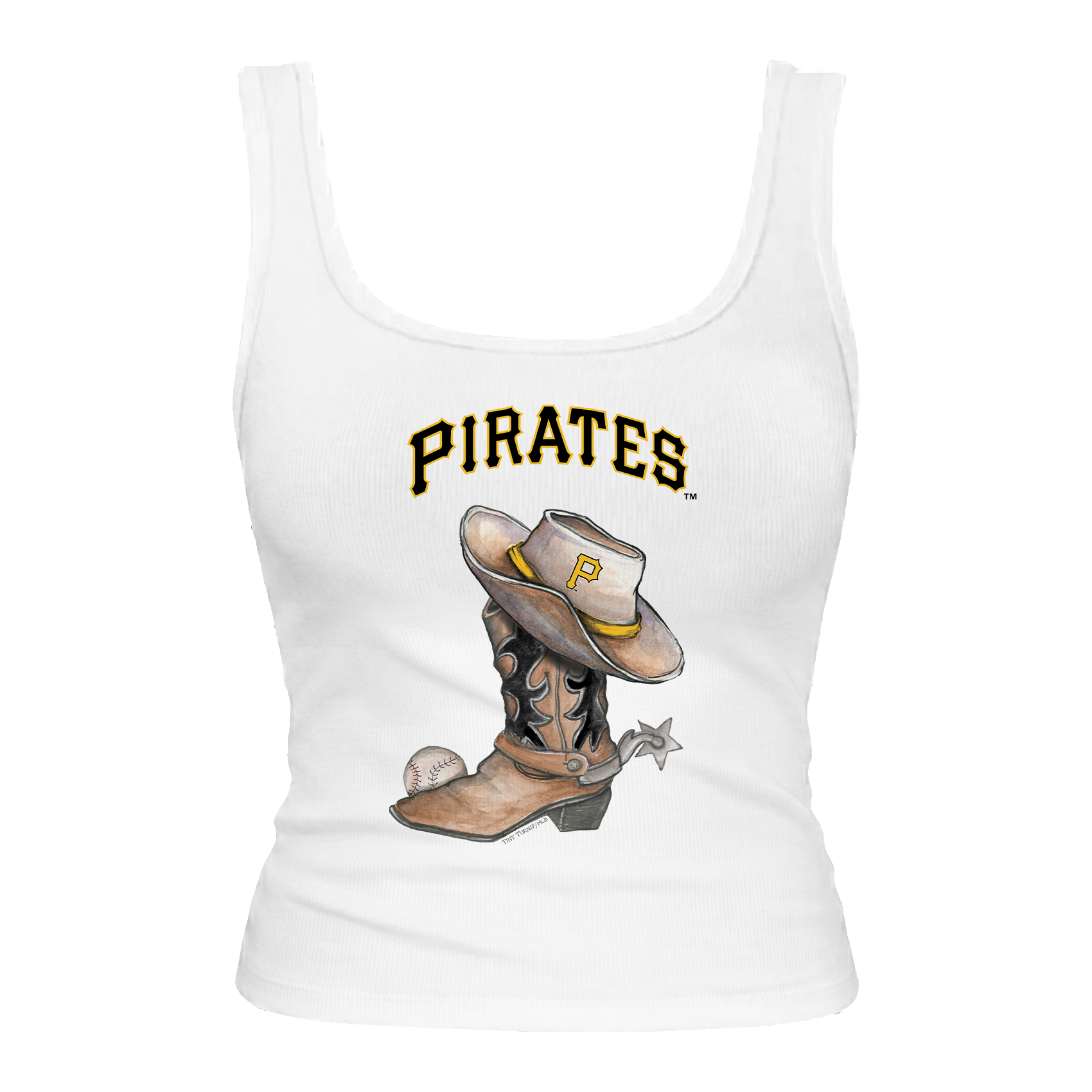 Pittsburgh Pirates Cowboy Boot Emmy Tank